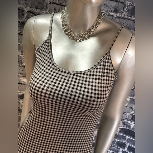 Black & White Checkered Bodycon Mini Dress - Picture 6 of 6